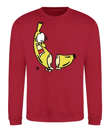 Bananen Split - Augen, Comic, Comic Style, Comic Stil, Zeichnung, comics, niedlich, albern, lustig, witzig, bunt, bananen, horror - Sweatshirt