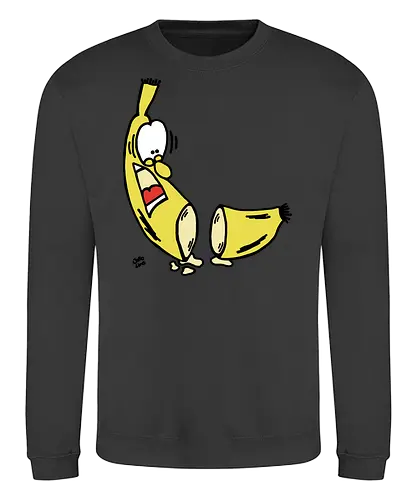 Bananen Split - Augen, Comic, Comic Style, Comic Stil, Zeichnung, comics, niedlich, albern, lustig, witzig, bunt, bananen, horror - Sweatshirt