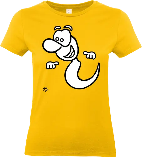 Gespenst (1) - Augen, Comic, Comic Style, Comic Stil, Zeichnung, comics, niedlich, albern, lustig, witzig, bunt, halloween, grusel, gruselig, gespenst, geist, geister - Standard T-Shirt (Frauen)