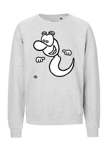 Gespenst (1) - Augen, Comic, Comic Style, Comic Stil, Zeichnung, comics, niedlich, albern, lustig, witzig, bunt, halloween, grusel, gruselig, gespenst, geist, geister - Fairtrade Sweatshirt