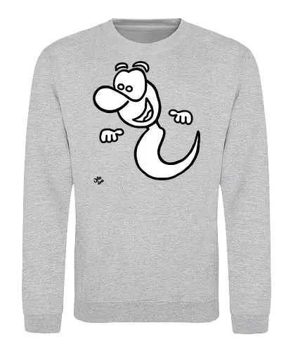 Gespenst (1) - Augen, Comic, Comic Style, Comic Stil, Zeichnung, comics, niedlich, albern, lustig, witzig, bunt, halloween, grusel, gruselig, gespenst, geist, geister - Sweatshirt