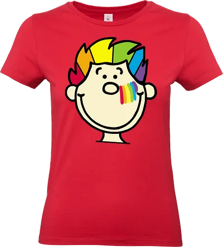 Grinsekind - Augen, Comic, Comic Style, Comic Stil, Zeichnung, comics, niedlich, albern, lustig, witzig, bunt, drag, drag queen, lgbt, queer, lgbtq, lgbtqia+, lesbisch, regenbogen - Standard T-Shirt (Frauen)