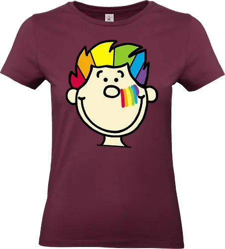 Grinsekind - Augen, Comic, Comic Style, Comic Stil, Zeichnung, comics, niedlich, albern, lustig, witzig, bunt, drag, drag queen, lgbt, queer, lgbtq, lgbtqia+, lesbisch, regenbogen - Standard T-Shirt (Frauen)