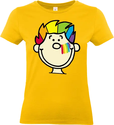 Grinsekind - Augen, Comic, Comic Style, Comic Stil, Zeichnung, comics, niedlich, albern, lustig, witzig, bunt, drag, drag queen, lgbt, queer, lgbtq, lgbtqia+, lesbisch, regenbogen - Standard T-Shirt (Frauen)