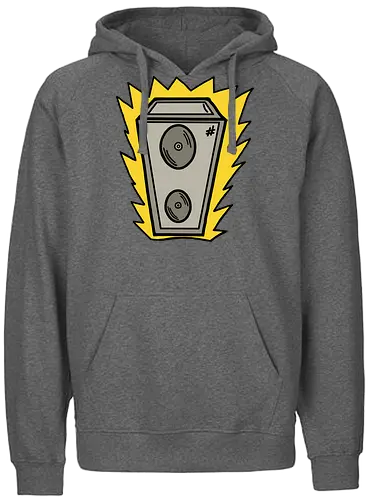 Lautsprecher - Augen, Comic, Comic Style, Comic Stil, Zeichnung, comics, niedlich, albern, lustig, witzig, bunt, musik, rock, konzert, festival, rocker, singen, sänger, musiker - Fairtrade Hoodie