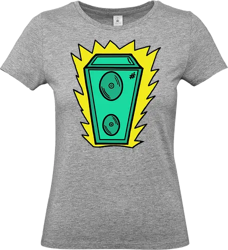 Lautsprecher - Augen, Comic, Comic Style, Comic Stil, Zeichnung, comics, niedlich, albern, lustig, witzig, bunt, musik, rock, konzert, festival, rocker, singen, sänger, musiker - Standard T-Shirt (Frauen)
