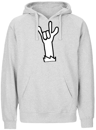 Let's rock! (2) - Augen, Comic, Comic Style, Comic Stil, Zeichnung, comics, niedlich, albern, lustig, witzig, bunt, musik, rock, konzert, festival, rocker, singen, sänger, musiker, pommes, pommesgabel - Fairtrade Hoodie