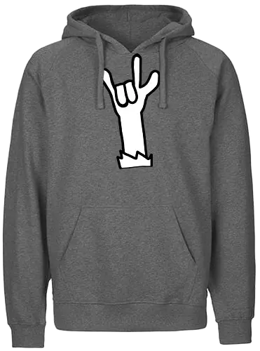 Let's rock! (2) - Augen, Comic, Comic Style, Comic Stil, Zeichnung, comics, niedlich, albern, lustig, witzig, bunt, musik, rock, konzert, festival, rocker, singen, sänger, musiker, pommes, pommesgabel - Fairtrade Hoodie