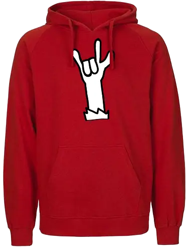 Let's rock! (2) - Augen, Comic, Comic Style, Comic Stil, Zeichnung, comics, niedlich, albern, lustig, witzig, bunt, musik, rock, konzert, festival, rocker, singen, sänger, musiker, pommes, pommesgabel - Fairtrade Hoodie