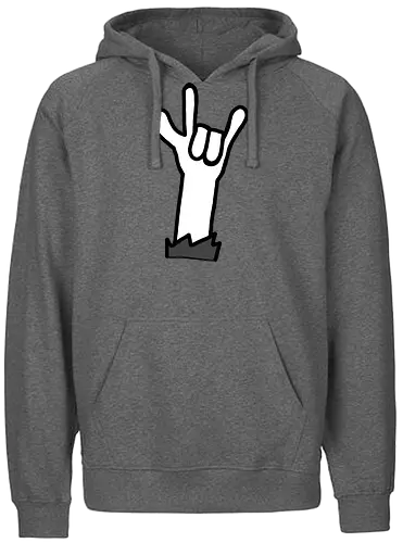 Let's rock! (4) - Augen, Comic, Comic Style, Comic Stil, Zeichnung, comics, niedlich, albern, lustig, witzig, bunt, musik, rock, konzert, festival, rocker, singen, sänger, musiker, pommes, pommesgabel - Fairtrade Hoodie