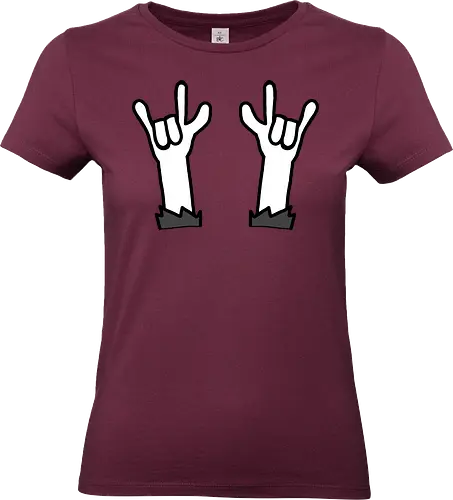 Festival - Augen, Comic, Comic Style, Comic Stil, Zeichnung, comics, niedlich, albern, lustig, witzig, bunt, musik, rock, konzert, festival, rocker, singen, sänger, musiker, pommes, pommesgabel - Standard T-Shirt (Frauen)