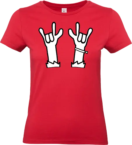 Festival - Augen, Comic, Comic Style, Comic Stil, Zeichnung, comics, niedlich, albern, lustig, witzig, bunt, musik, rock, konzert, festival, rocker, singen, sänger, musiker, pommes, pommesgabel - Standard T-Shirt (Frauen)