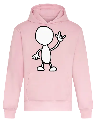 Rocker - Augen, Comic, Comic Style, Comic Stil, Zeichnung, comics, niedlich, albern, lustig, witzig, bunt, musik, rock, konzert, festival, rocker, singen, sänger, musiker, pommes, pommesgabel - Heavyweight Hoodie