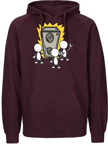 Konzert (1) - Augen, Comic, Comic Style, Comic Stil, Zeichnung, comics, niedlich, albern, lustig, witzig, bunt, musik, rock, konzert, festival, rocker, singen, sänger, musiker, pommes, pommesgabel - Fairtrade Hoodie