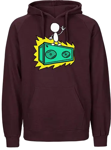 Konzert (3) - Augen, Comic, Comic Style, Comic Stil, Zeichnung, comics, niedlich, albern, lustig, witzig, bunt, musik, rock, konzert, festival, rocker, singen, sänger, musiker, pommes, pommesgabel - Fairtrade Hoodie