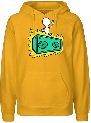 Konzert (3) - Augen, Comic, Comic Style, Comic Stil, Zeichnung, comics, niedlich, albern, lustig, witzig, bunt, musik, rock, konzert, festival, rocker, singen, sänger, musiker, pommes, pommesgabel - Fairtrade Hoodie