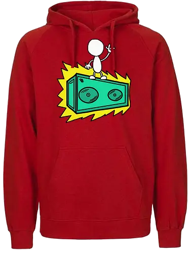 Konzert (3) - Augen, Comic, Comic Style, Comic Stil, Zeichnung, comics, niedlich, albern, lustig, witzig, bunt, musik, rock, konzert, festival, rocker, singen, sänger, musiker, pommes, pommesgabel - Fairtrade Hoodie