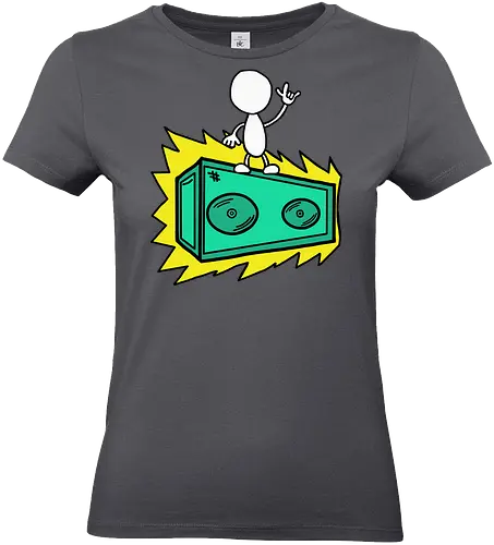 Konzert (3) - Augen, Comic, Comic Style, Comic Stil, Zeichnung, comics, niedlich, albern, lustig, witzig, bunt, musik, rock, konzert, festival, rocker, singen, sänger, musiker, pommes, pommesgabel - Standard T-Shirt (Frauen)