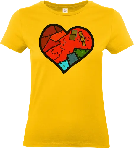Herz - Augen, Comic, Comic Style, Comic Stil, Zeichnung, comics, niedlich, albern, lustig, witzig, bunt, musik, rock, herz, liebe, liebeskummer, valentinstag, verliebt - Standard T-Shirt (Frauen)