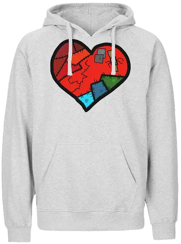 Herz - Augen, Comic, Comic Style, Comic Stil, Zeichnung, comics, niedlich, albern, lustig, witzig, bunt, musik, rock, herz, liebe, liebeskummer, valentinstag, verliebt - Fairtrade Hoodie