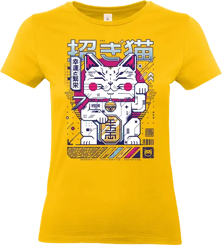 Maneki Nekotech - maneki neko, retro, motivate, quote, street, cat, cute, japan art, vintage - Standard T-Shirt (Frauen)