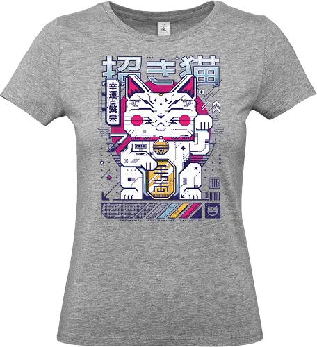 Maneki Nekotech - maneki neko, retro, motivate, quote, street, cat, cute, japan art, vintage - Standard T-Shirt (Frauen)