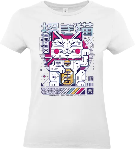 Maneki Nekotech - maneki neko, retro, motivate, quote, street, cat, cute, japan art, vintage - Standard T-Shirt (Frauen)