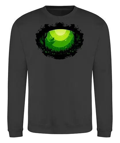 eye of nature  - nocturnal, wild, animal, wolf, owl, night, insomnia, coffee, beast, jungle, forest, horror, art, illustration, night vision - Sweatshirt