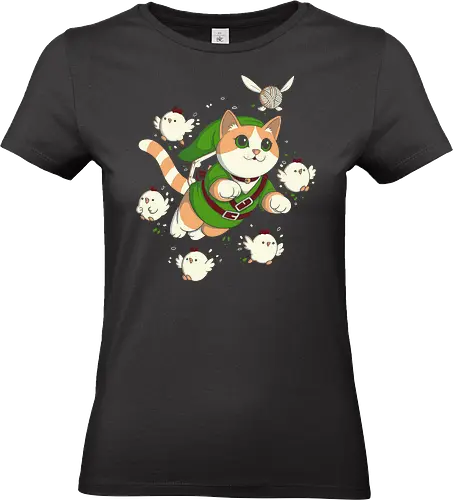 The Legend of the Cat - cats, cat, game, reto, Hero of Time, Princess - Standard T-Shirt (Frauen)
