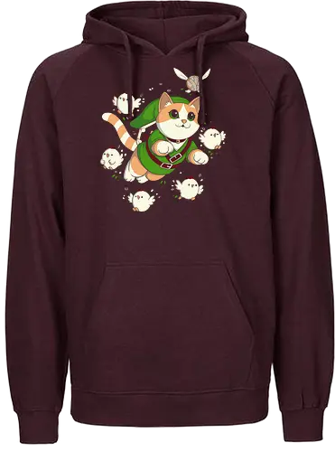 The Legend of the Cat - cats, cat, game, reto, Hero of Time, Princess - Fairtrade Hoodie