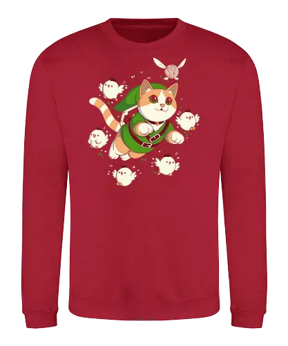 The Legend of the Cat - cats, cat, game, reto, Hero of Time, Princess - Sweatshirt