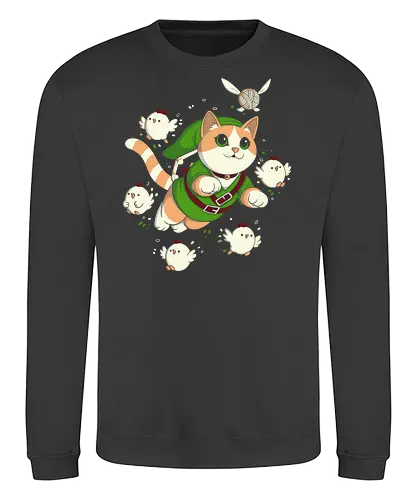 The Legend of the Cat - cats, cat, game, reto, Hero of Time, Princess - Sweatshirt