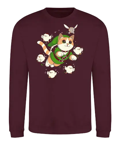 The Legend of the Cat - cats, cat, game, reto, Hero of Time, Princess - Sweatshirt