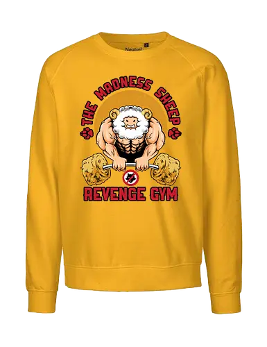 revenge gym  - gym, sport, muscle, strong, sheep, deadlift, weightlift, gymnastics, wolves, animal, parody, humor, fun, funny - Fairtrade Sweatshirt