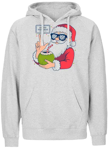Ho ho Holidays - christmas, animal, birthday, cute, funny, happy holidays, merry christmas, merry xmas, xmas - Fairtrade Hoodie