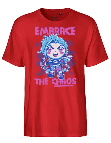 embrace the chaos - arcane, Gaming, chibi, kawaii, Gaming, lol - Fairtrade T-Shirt