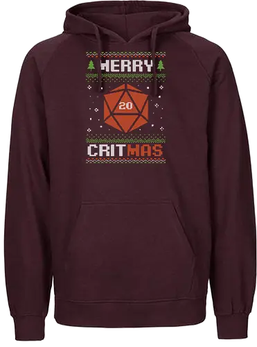 Ugly Sweater Christmas RPG - Ugly Sweater, Holiday, Christmas, Merry Christmas, Ugly Christmas Sweater, Pixel Art, rpg, fantasy, adventure, d20, Pen and Paper, role-playing game, tabletop, game master, Santa Claus, fun, funny, Christmas Vacation, Christmas Sweater, Christmas Eve, Role-play, Role-playing, Dungeon Master - Fairtrade Hoodie