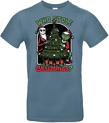 Stealing Christmas - Christmas, Christmas Vacation, Christmas Tree, Christmas Eve, Merry Christmas, Ugly Christmas Sweater, Christmas Sweater, Christmas Lights, Gifts, Gift, Movie, Holiday, Stop Motion, Skeleton, Skull, Fun, Funny, Snow - Standard T-Shirt