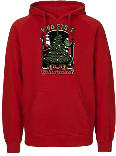 Stealing Christmas - Christmas, Christmas Vacation, Christmas Tree, Christmas Eve, Merry Christmas, Ugly Christmas Sweater, Christmas Sweater, Christmas Lights, Gifts, Gift, Movie, Holiday, Stop Motion, Skeleton, Skull, Fun, Funny, Snow - Fairtrade Hoodie