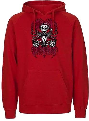 Creepy Christmas Skeleton - Halloween, Christmas Vacation, Christmas Eve, Christmas Sweater, Christmas, Band, Band Tee, Spooky, Spooky Season, Spookmas, Creepy, Holiday, Stop Motion, Movie, Classic, Animation, creepymas, creepmas - Fairtrade Hoodie