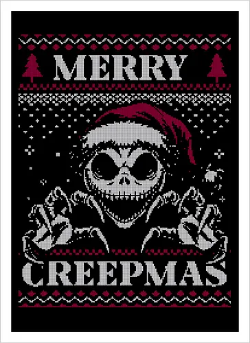 Ugly Sweater Creepy Christmas Skeleton