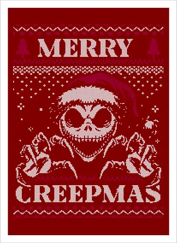 Ugly Sweater Creepy Christmas Skeleton