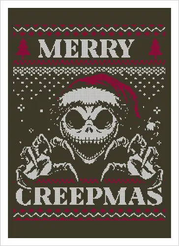 Ugly Sweater Creepy Christmas Skeleton