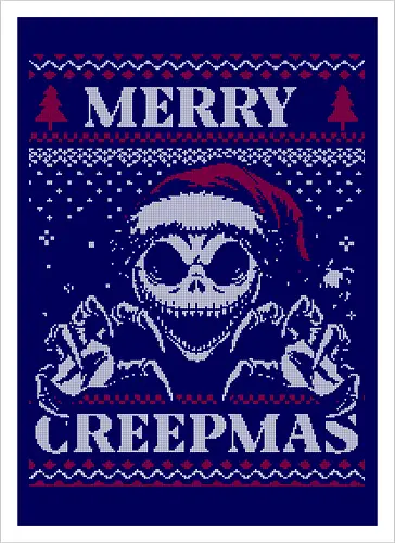 Ugly Sweater Creepy Christmas Skeleton