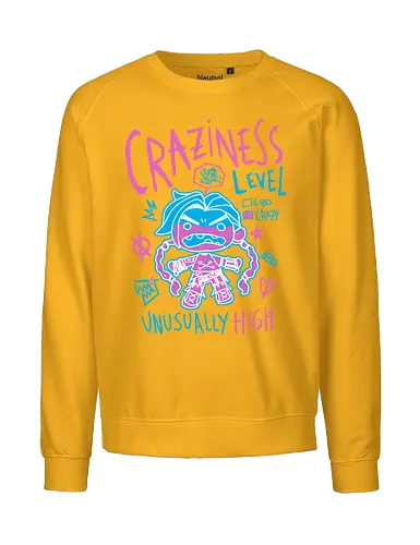 Craziness Levels - arcane, Gaming - Fairtrade Sweatshirt