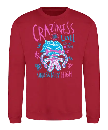 Craziness Levels - arcane, Gaming - Sweatshirt