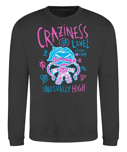 Craziness Levels - arcane, Gaming - Sweatshirt