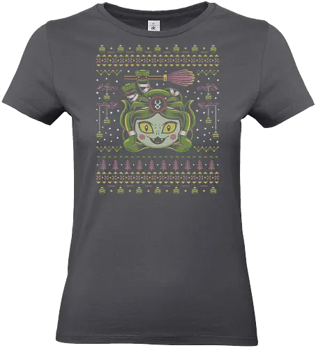 Dusa Ugly Sweater - hades, zagreus, zeus, dusa, medusa, zagreus sword, melinoe, cerberus, theseus, ugly christmas sweater, video games, gaming, gamer - Standard T-Shirt (Frauen)