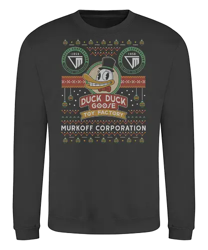 Sinyala Facility Ugly Sweater - murkoff corporation, mount massive asylum, camcorder, mother gooseberry, ugly christmas sweater, duck, survival, leland coyle, gamer, gaming, video games, outlast, mind control - Sweatshirt