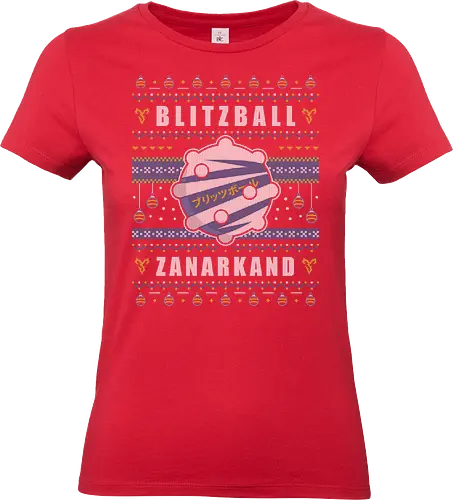 Blitzball Zanarkand Ugly Sweater - fantasy, tidus, yuna, blitzball, fantasy x, fantasy vii rebirth, ffx, ff10, Cactus, Kupo, Kweh, besaid aurochs, ff14, ugly christmas sweater, xmas - Standard T-Shirt (Frauen)